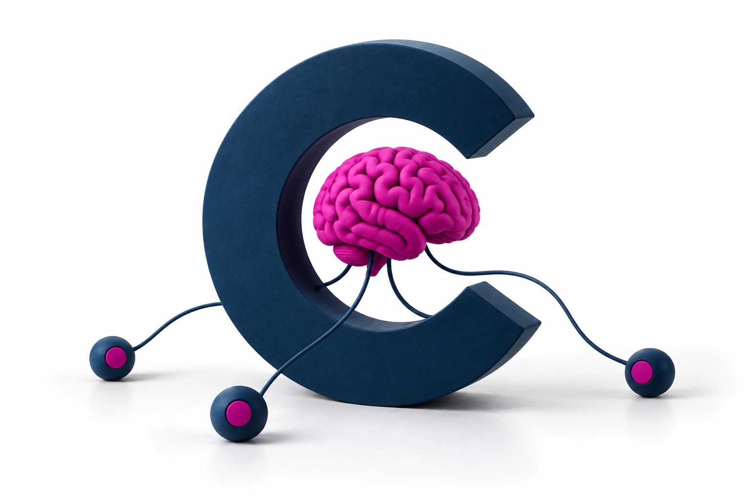CitationLab C med en magenta hjerne og forbundne punkter