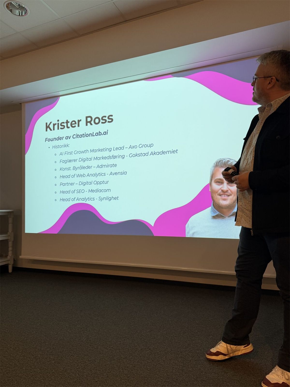 Krister Ross præsenterer sin baggrund fra CitationLab